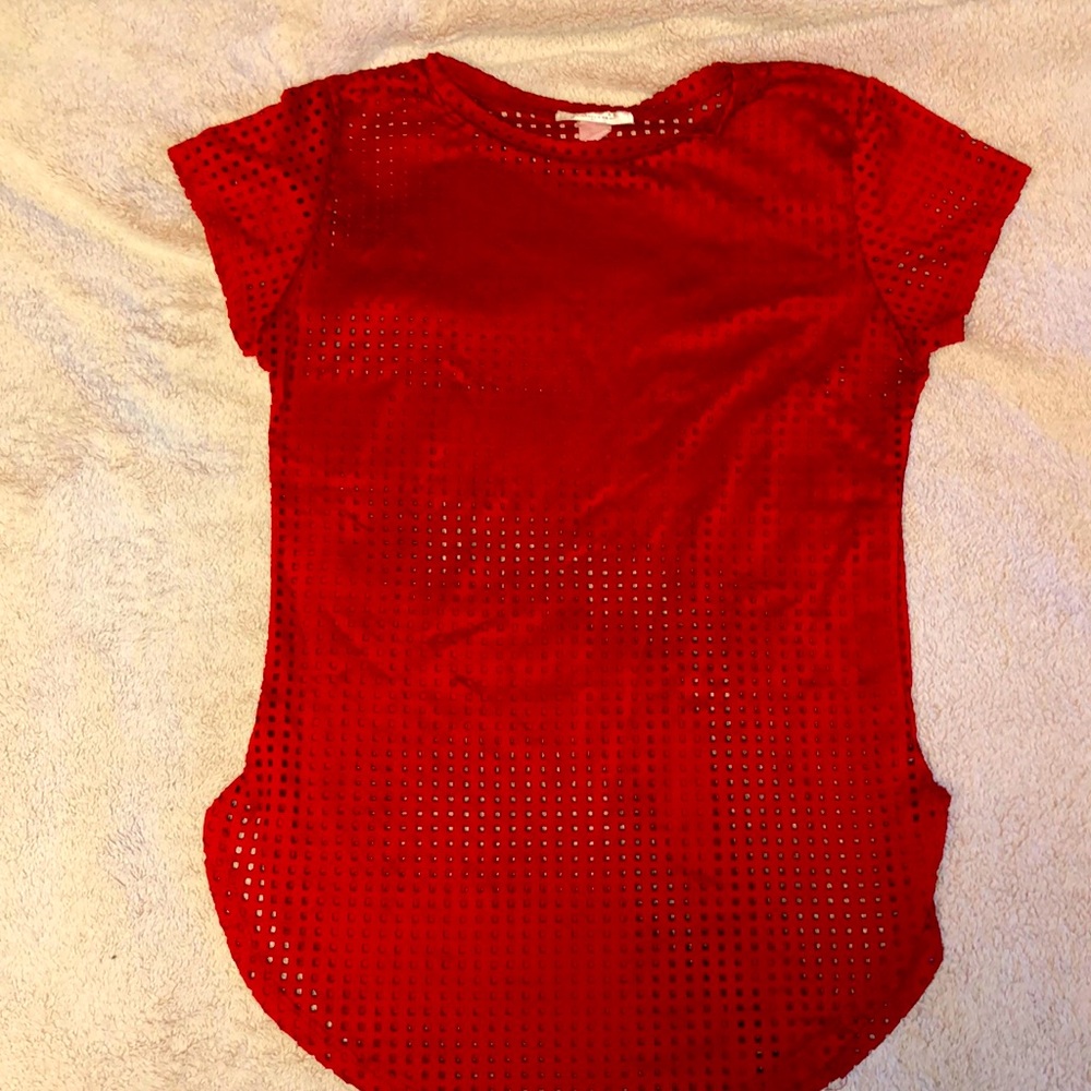 Shortsleeved see through top